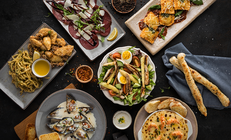 Image of all the different plated menu items